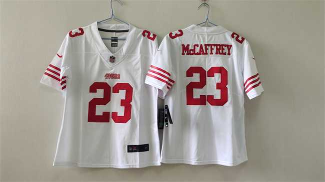 Women's San Francisco 49ers #23 Christian McCaffrey White Stitched Jersey,We sell and wholesale Women's San Francisco 49ers #23 Christian McCaffrey White Stitched Jersey on line form chian!